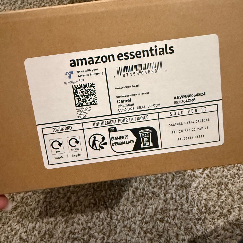 Amazon Essentials Brown Chunky Strap Sandals NWT - image 4